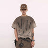 Faded Era Stone-Rinsed Illustrated Print Short Sleeve T-Shirt