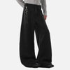 Lined Wide-Leg Casual Trousers
