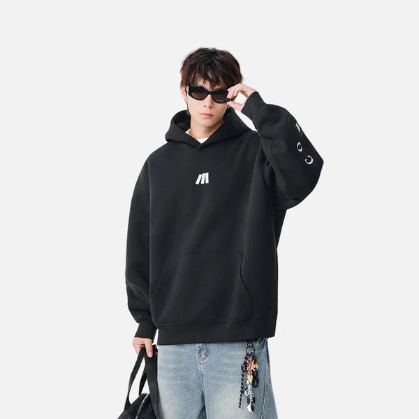 Warm Embroidered Urban Beat Sweatshirt alternatif görünüm