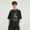 Doberman Gangster Pup-Print Illustrated T-Shirt