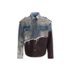Versatile Mosaic Denim & Leather Jacket