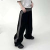 Western Style Heritage Strap Spliced Relaxed Denim