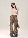 Snake Pattern Wide-Leg