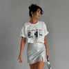 Soft Touch Letter Print Visual T-Shirt