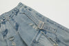 Yıkanmış Jean Pantolon, yakın çekim — Navra Wear