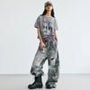 Stellar Printed Metro Bell Leg Denim