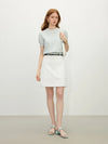 Knitted Texture Hollow Versatile Hop Hip Women T-Shirt