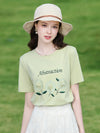 Green Floral Sewn-Detail T-Shirt