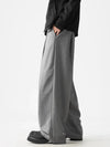 Wide Leg Pileli Pantolon, yakın çekim — Navra Wear