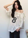 Shoulder Off Aesthetic Coquette T-Shirt