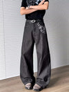 Cyber Graphic Mosaic Relaxed Black Denim