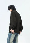 Fermuarlı Basic Sweatshirt, yakın çekim — Navra Wear