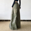 Kadın Vintage Yüksek Bel İspanyol Paça Jean Pantolon, yakın çekim — Navra Wear