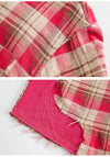 Shattered Red Check Woven Top