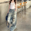 Heritage Western Style Low Rise Torn Denim