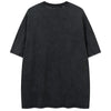 Digital-Age Drop-Shoulder Cozy Dirty-Art Patched Darkwave T-Shirt