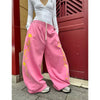 Wide Leg Japon Baskılı Jogger, arka görünüm — Navra Wear