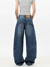 Classic & Sleek Deep Blue Curved Knife Utility Denim
