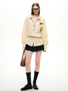 Saffron Stripe Pleated Patchwork Shirt