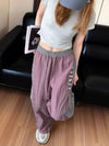 Wide Leg Çizgili Jogger, arka görünüm — Navra Wear