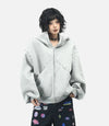 Stud Ear Dark Patchwork Hood