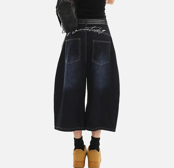 Timeless Casual Relaxed Plain Tone Denim Shorts alternatif görünüm