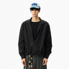Contrast Inset Double-Layer Lapel Shirt