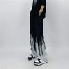 Sleek Contrast Color Tassel Relaxed Denim