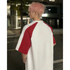 Contrasting Color Weekend Round Neck T-Shirt