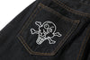 Köpek Baskılı Jean Pantolon, model üzerinde — Navra Wear