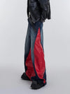 İspanyol Paça Mozaik Desenli Jean Pantolon, stil görünüm — Navra Wear