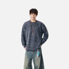 Woven Texture Crewneck Long Sleeve