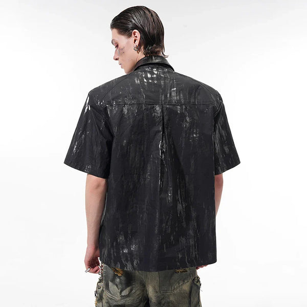 Removable Chain Shoulder Detail Shirt alternatif görünüm