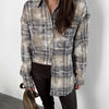 Trendy Plaid Casual Long Sleeve Blouse