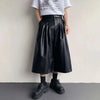 Sleek High Quality Seoul Leather Denim Shorts