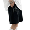 Verse Print Oversized Shorts