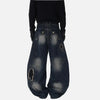 Fashionable Frayed Edge Boot Cut Denim