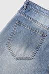 Vintage Wide Leg Jean Pantolon, model üzerinde — Navra Wear