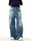 Wardrobe Staple Lightning Pattern Bell Leg Denim