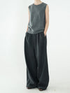 Chic Gray Wide-Leg