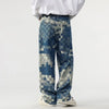 Vibrant Mosaic Checkerboard Printed Denim