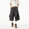Western Style Metro Cotton Utility Denim Shorts