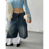 Women Fluffy Metro Calf Length Denim Shorts