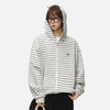 Stripe Stitch Boxy Y2K Hood