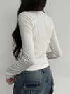Coquette Ruched Bow Bust Top