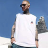 Stand-Out Shark Print Sleeveless T-Shirt