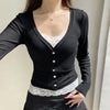 Corset Lace Knit Top