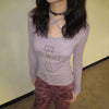 Sleeve Bell Back Criss-Cross T-Shirt