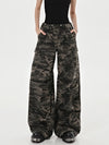 High-Rise Woodland Military Pants