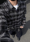 Star Grid Airy Long Sleeve Top